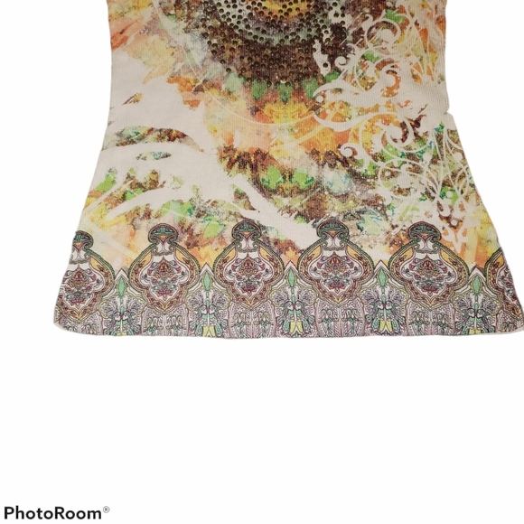 one world Cap Sleeve V Neck Stretchy Ribbed Tee 402 - Picture 3 of 6